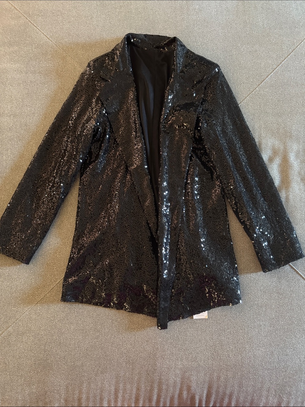 Cupshe Black Sequin Blazer Jacket